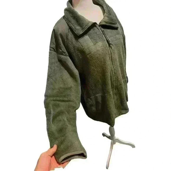 Cold Weather Gen III Fleece Jacket Men's Size Large Regular Army Green Zip Up - Picture 3 of 8